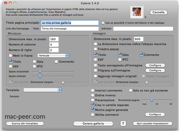 Gallerie fotografiche per Mac