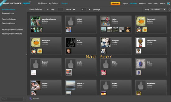 Photoshop Elements gallery